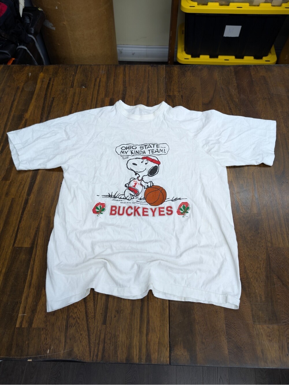 Ohio State Buckeyes Snoopy T-Shirt Vintage 1958 Size Large